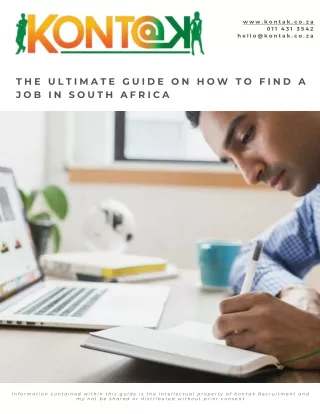 A Guide on how to find a job in South Africa by Kontak Recruitment