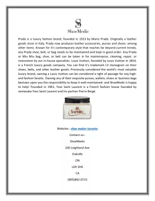 prada is a luxury fashion brand founded in 1913