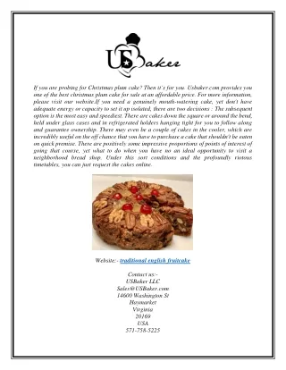 Traditional english fruitcake | Usbaker.com