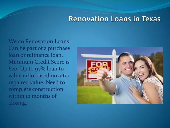 renovation loans in texas