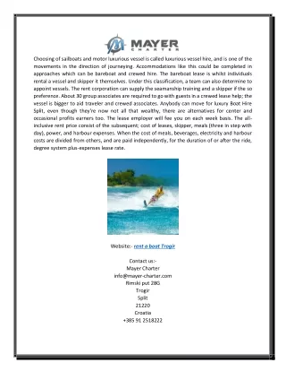 choosing of sailboats and motor luxurious vessel