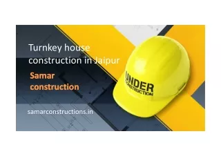 Turnkey house construction in Jaipur