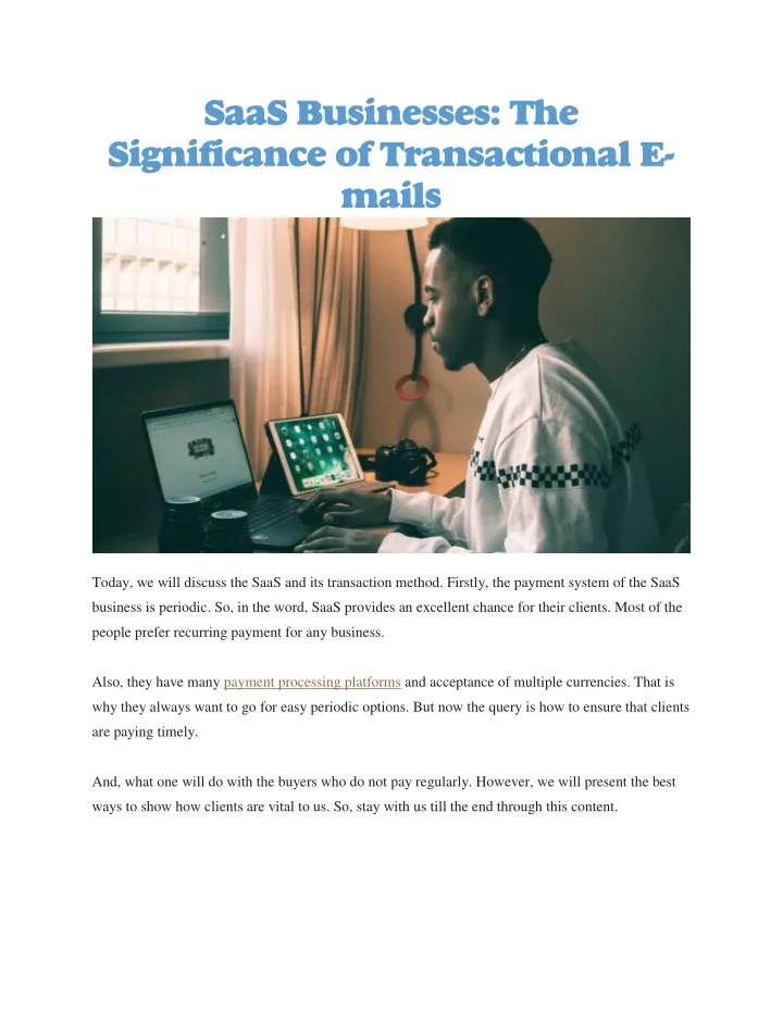 saas businesses the significance of transactional