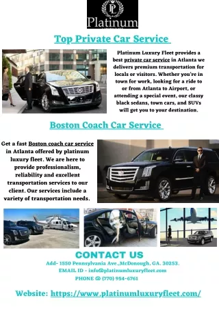 Top Private Car Service in Atlanta