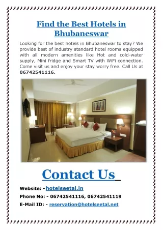 Find the Best Hotels in Bhubaneswar | HotelSeetal