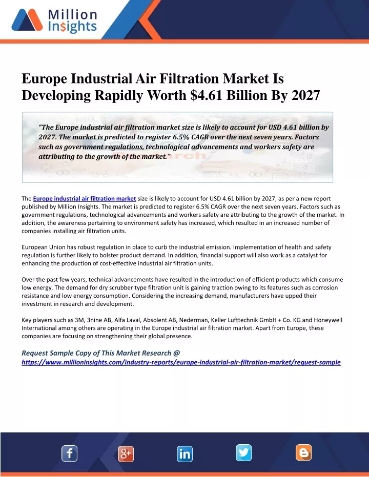 europe industrial air filtration market