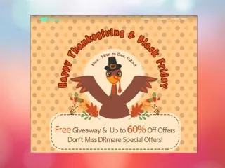Free Giveaway & Up to 60% Off Offers on DRmare 2020 Thanksgiving & Black Friday Party
