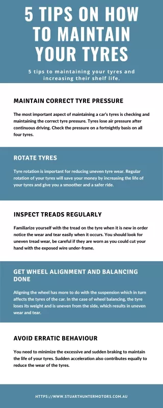 5 Tips On How To Maintain Your Tyres