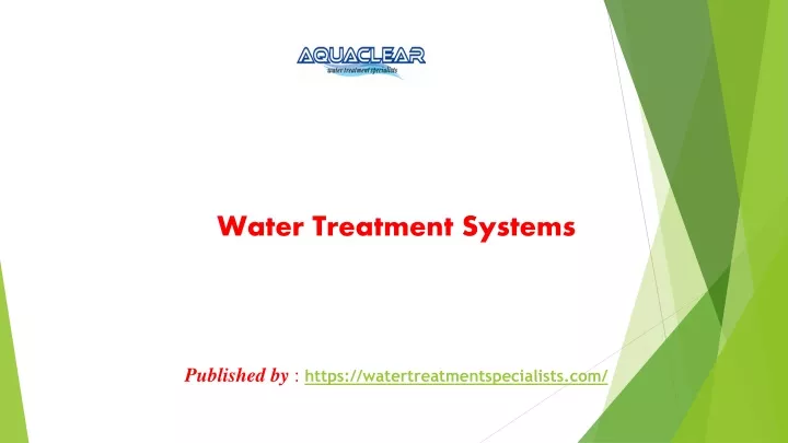 water treatment systems published by https