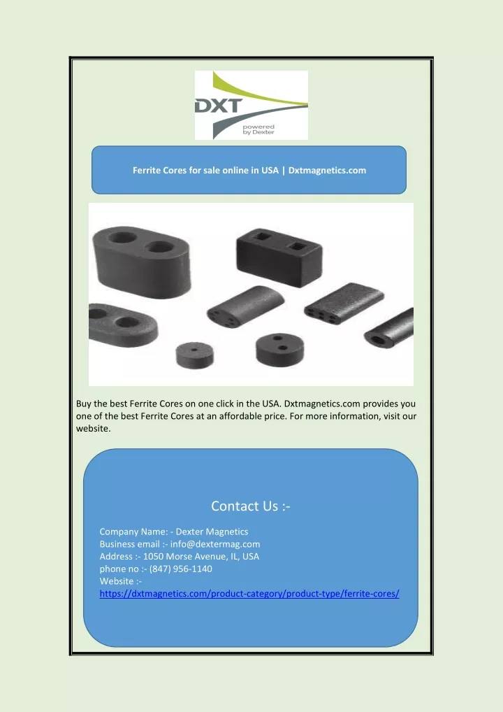 ferrite cores for sale online in usa dxtmagnetics