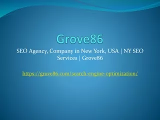 SEO Agency, Company in New York, USA | NY SEO Services | Grove86