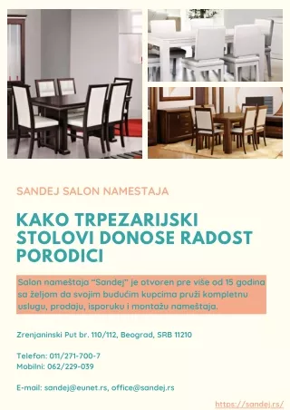 Kako Trpezarijski Stolovi Donose Radost Porodici