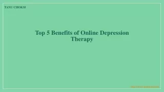 top 5 benefits of online depression therapy