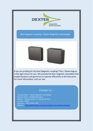 best magnetic coupling dexter magnetic