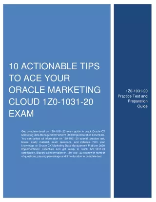 10 actionable tips to ace your oracle marketing
