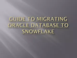 Oracle To Snowflake