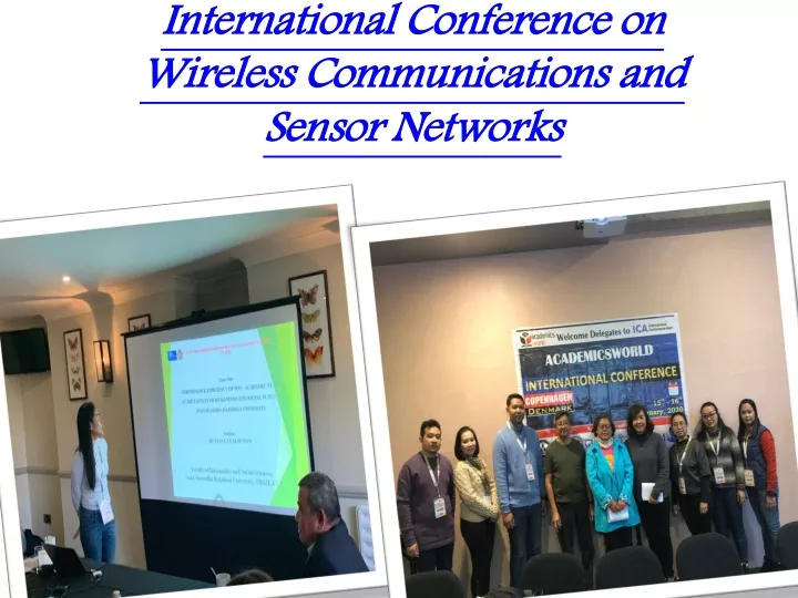international conference on wireless communications and sensor networks