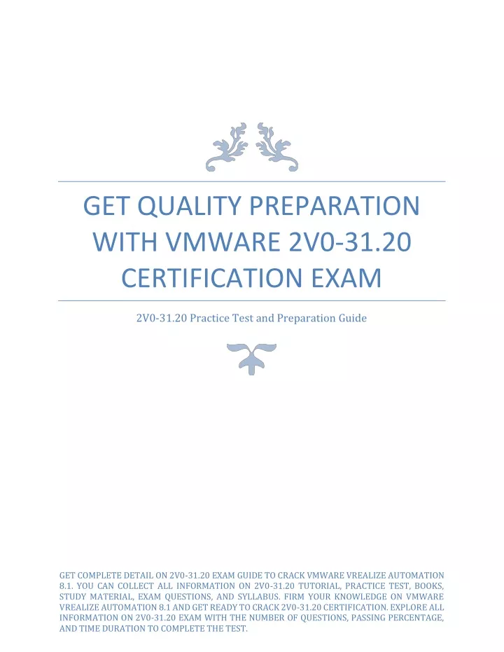 get quality preparation with vmware