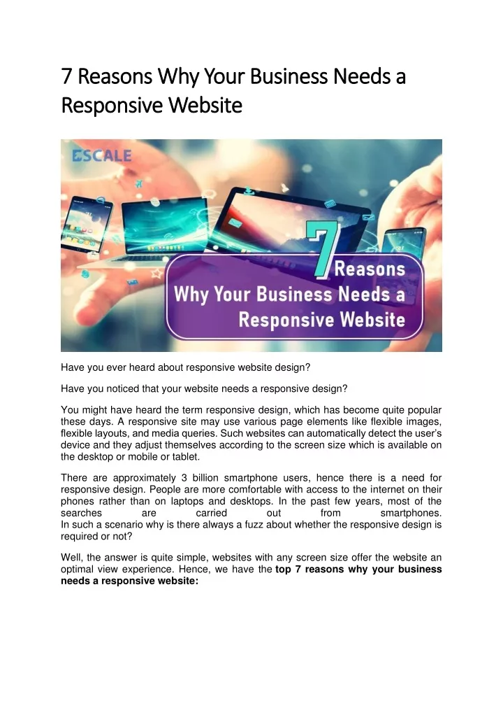 7 reasons why your business needs a 7 reasons