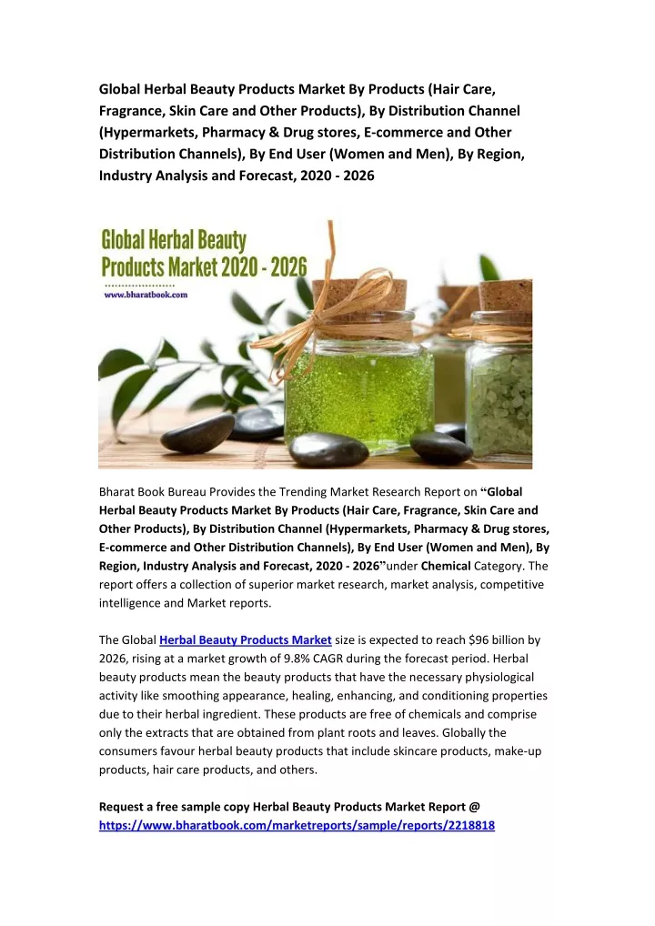 global herbal beauty products market by products