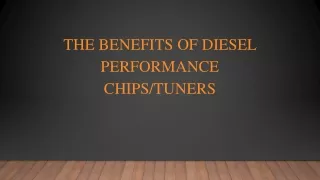 The Benefits Of Diesel Performance Chips/Tuners