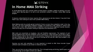 in home mma striking