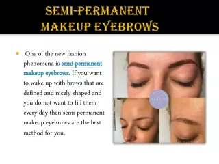 Semi-Permanent Makeup Eyebrows