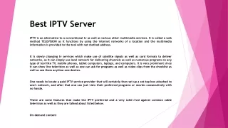 best iptv server