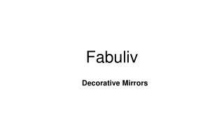 Decorative mirrors