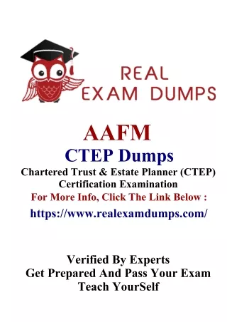 AAFM CTEP Dumps Question Answers - RealExamDumps