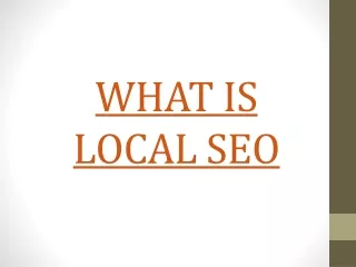 what is local seo