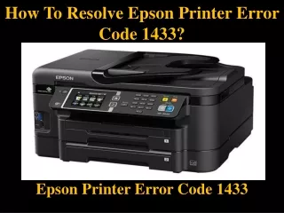how to resolve epson printer error code 1433
