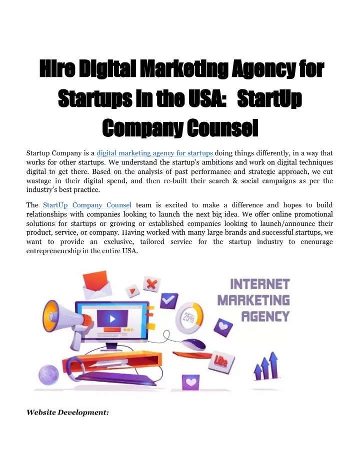 hire digital marketing agency for startups