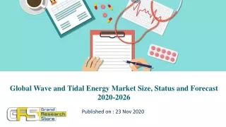 global wave and tidal energy market size status