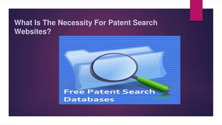 what is the necessity for patent search websites