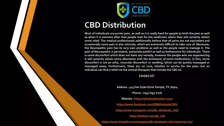 cbd distribution