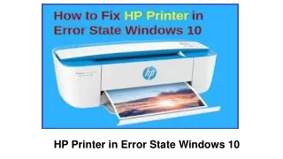 hp printer in error state windows 10