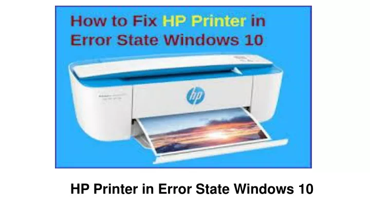 hp printer in error state windows 10