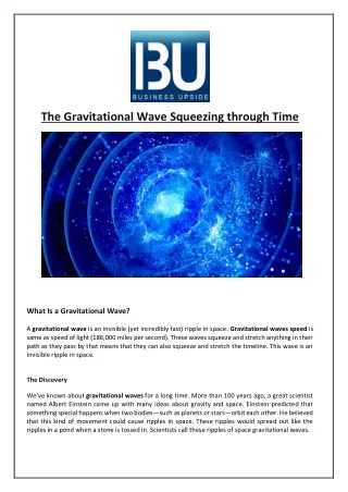 the gravitational wave squeezing through time