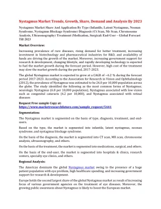 nystagmus market trends growth share demand