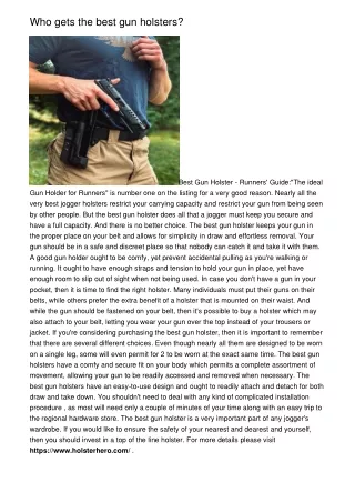 who gets the best gun holsters