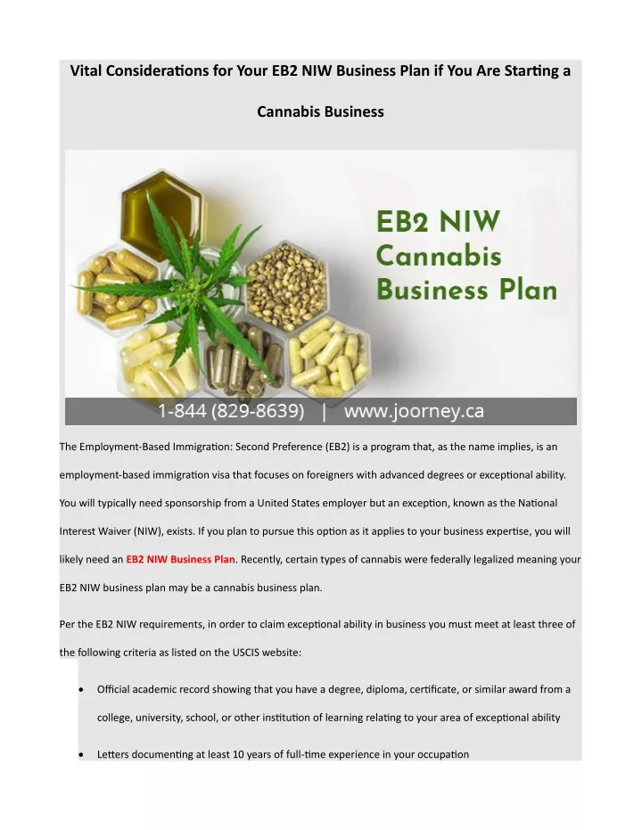 vital consideratons for your eb2 niw business