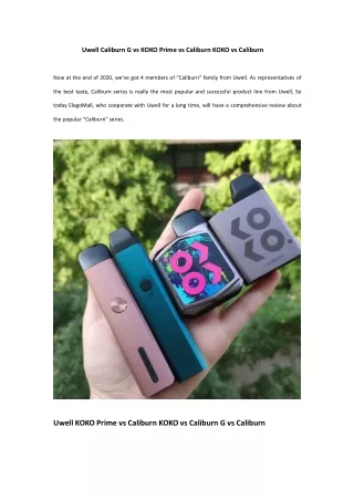 uwell caliburn g vs koko prime vs caliburn koko
