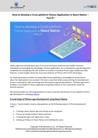 how to develop a cross platform fitness