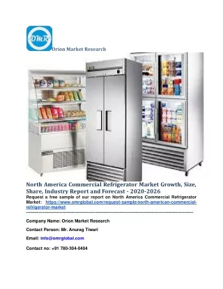 North America Commercial Refrigerator Market Growth, Size, Share, Industry Report and Forecast - 2020-2026