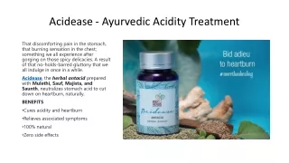 Acidease - Ayurvedic Acidity Treatment