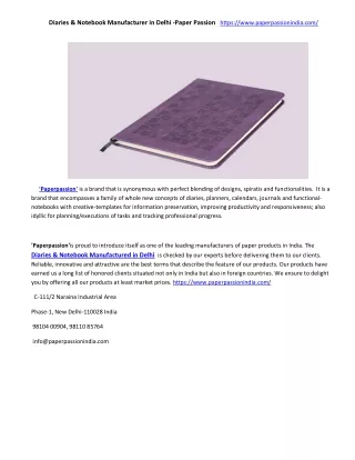 diaries notebook manufacturer in delhi paper