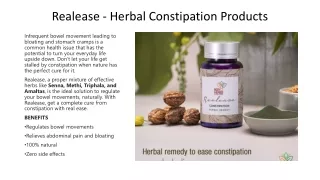 Realease - Herbal Constipation Products