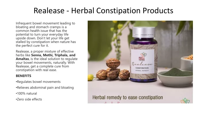 realease herbal constipation products