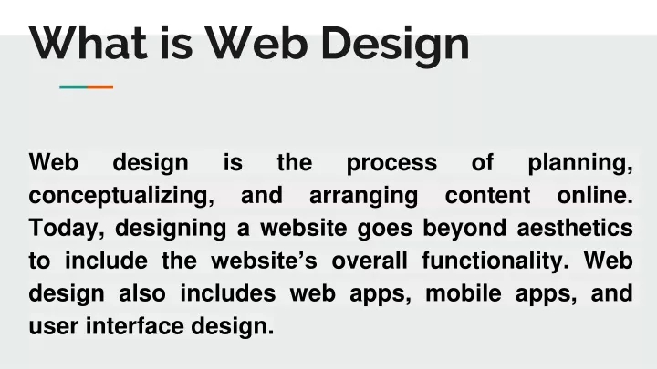 what is web design